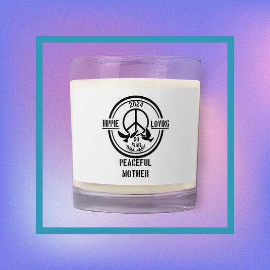 Celebration Mindset Exclusive: 2024 Hippie, Loving Peaceful, MotherGlass jar soy wax candle