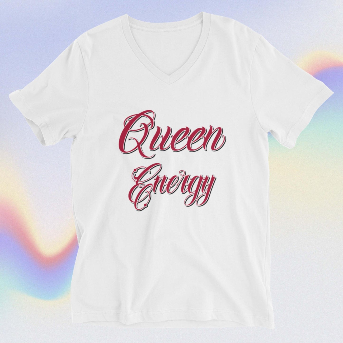 Queen Energy: Unisex Short Sleeve V-Neck T-Shirt